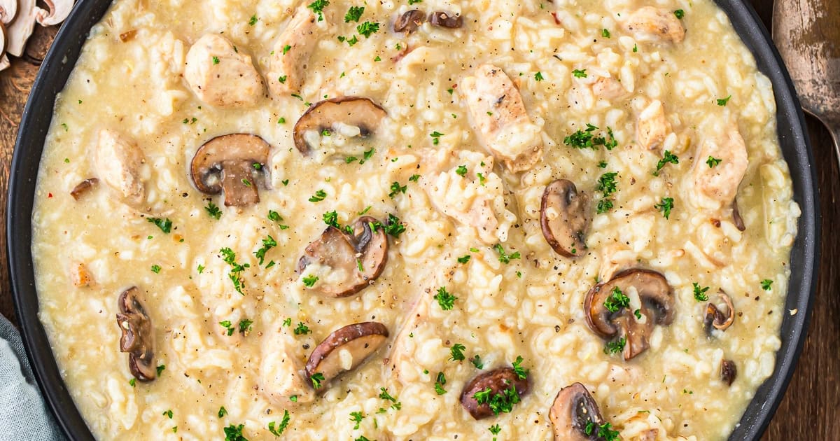 The Easy Way to Creamy Chicken Mushroom Risotto: No Constant Stirring